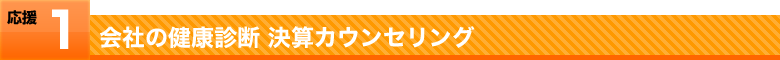 応援その1,会社の健康診断 決算カウンセリング